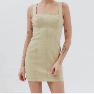 Urban Outfitters Golden Hour Structured Denim Mini dress sz XS